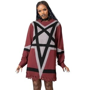 KILLSTAR Unisex Star Crux Knit Sweater Size XXL